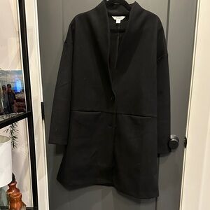 Old Navy Classic Black Jacket w/ 2 buttons. "Wool Coatigan" Size Large, NWOT